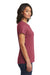 District DT6002 Womens Very Important Short Sleeve Crewneck T-Shirt Heather Cardinal Red Side