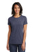 District DT6002 Womens Very Important Short Sleeve Crewneck T-Shirt Heather Navy Blue Front