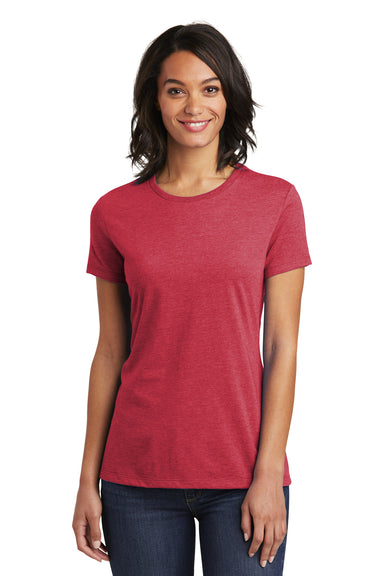 District DT6002 Womens Very Important Short Sleeve Crewneck T-Shirt Heather Red Front