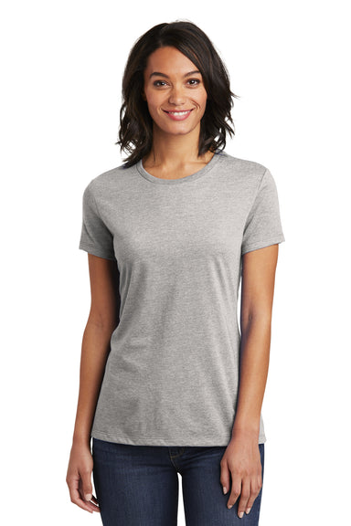 District DT6002 Womens Very Important Short Sleeve Crewneck T-Shirt Heather Light Grey Front