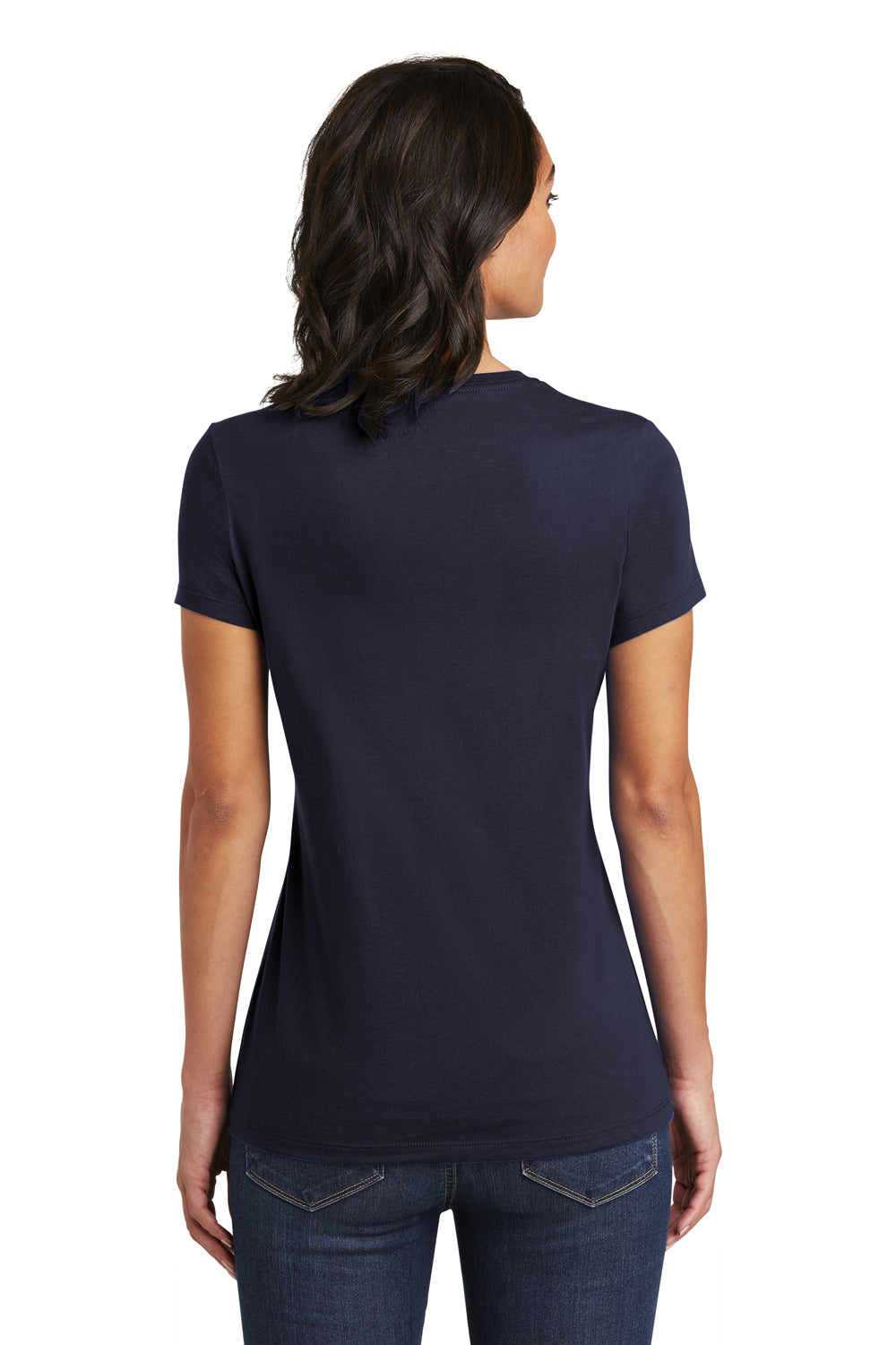 District DT6002 Womens Very Important Short Sleeve Crewneck T-Shirt Navy Blue Back