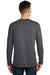 District DT6200 Mens Very Important Long Sleeve Crewneck T-Shirt Heather Charcoal Grey Back