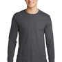 District Mens Very Important Long Sleeve Crewneck T-Shirt - Heather Charcoal Grey