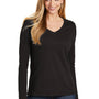 District Womens Very Important Long Sleeve V-Neck T-Shirts - Black