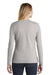 District DT6201 Womens Very Important Long Sleeve V-Neck T-Shirts Light Grey Back