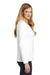 District DT6201 Womens Very Important Long Sleeve V-Neck T-Shirts White Side