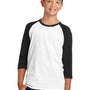 District Youth Very Important 3/4 Sleeve Crewneck T-Shirt - White/Black - Closeout