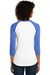 District DT6211 Womens Very Important 3/4 Sleeve Crewneck T-Shirt White/Heather Royal Blue Back