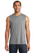 District DT6300 Mens Very Important Muscle Tank Top Grey Frost Front