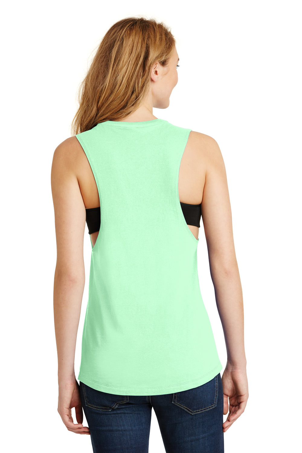 District DT6301 Womens Very Important Festival Tank Top Mint Green Back