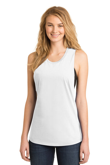 District DT6301 Womens Very Important Festival Tank Top White Front