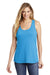 District DT6302 Womens Very Important Tank Top Turquoise Blue Front
