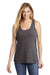 District DT6302 Womens Very Important Tank Top Charcoal Grey Front