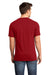 District DT6500 Mens Very Important Short Sleeve V-Neck T-Shirt Red Back