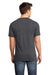 District DT6500 Mens Very Important Short Sleeve V-Neck T-Shirt Heather Charcoal Grey Back