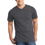 District Mens Very Important Short Sleeve V-Neck T-Shirt - Heather Charcoal Grey