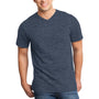 District Mens Very Important Short Sleeve V-Neck T-Shirt - Heather Navy Blue
