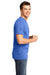 District DT6500 Mens Very Important Short Sleeve V-Neck T-Shirt Heather Royal Blue Side