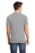 District DT6500 Mens Very Important Short Sleeve V-Neck T-Shirt Heather Light Grey Back