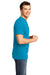District DT6500 Mens Very Important Short Sleeve V-Neck T-Shirt Light Turquoise Blue Side