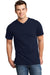 District DT6500 Mens Very Important Short Sleeve V-Neck T-Shirt Navy Blue Front