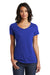 District DT6503 Womens Very Important Short Sleeve V-Neck T-Shirt Royal Blue Front