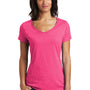 District Womens Very Important Short Sleeve V-Neck T-Shirt - Fuchsia Pink Frost