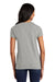 District DT664 Womens Medal Short Sleeve V-Neck T-Shirt Light Grey Back