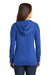 District DT665 Womens Medal Full Zip Hooded Sweatshirt Hoodie Royal Blue Back