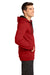 District DT800 Mens The Concert Fleece Full Zip Hooded Sweatshirt Hoodie Red Side