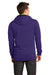 District DT800 Mens The Concert Fleece Full Zip Hooded Sweatshirt Hoodie Purple Back