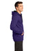 District DT800 Mens The Concert Fleece Full Zip Hooded Sweatshirt Hoodie Purple Side