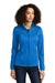 Eddie Bauer EB541 Womens StormRepel Water Resistant Full Zip Jacket Heather Brilliant Blue/Grey Front