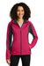 Eddie Bauer EB543 Womens Trail Water Resistant Full Zip Hooded Jacket Lotus Pink/Steel Grey Front