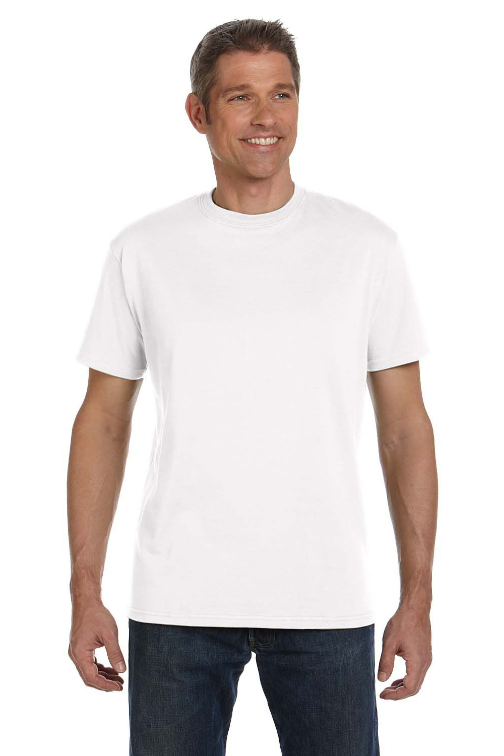 Econscious EC1000 Mens Short Sleeve Crewneck T-Shirt White Front