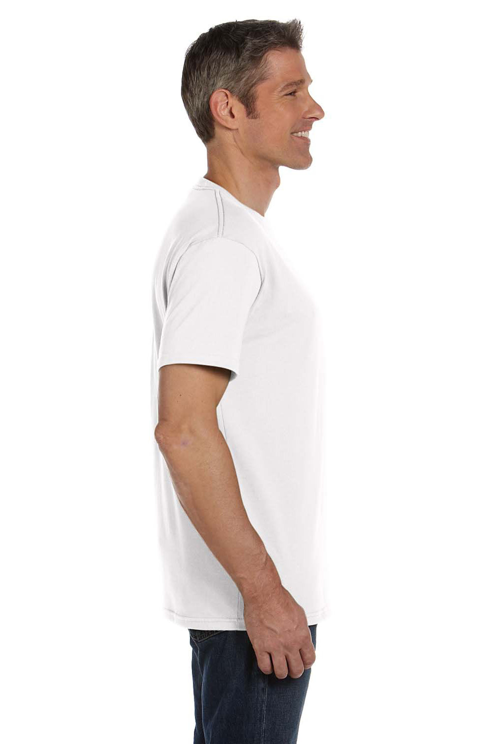 Econscious EC1000 Mens Short Sleeve Crewneck T-Shirt White Side