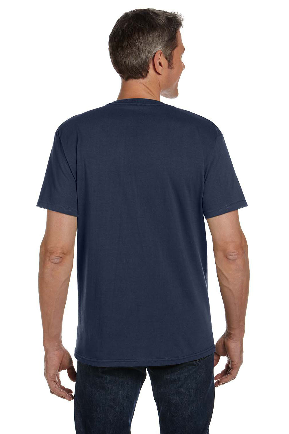 Econscious EC1000 Mens Short Sleeve Crewneck T-Shirt Pacific Blue Back