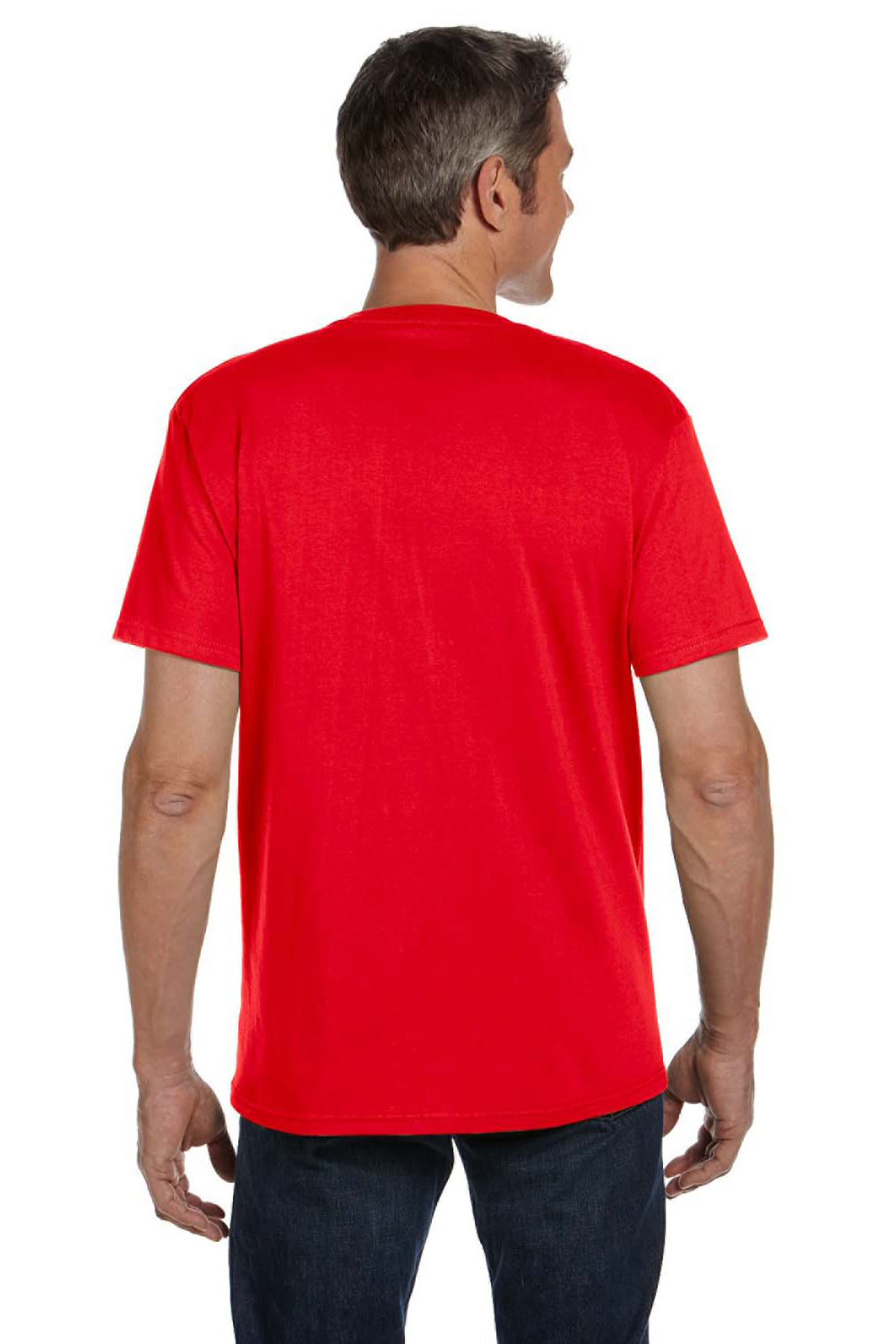 Econscious EC1000 Mens Short Sleeve Crewneck T-Shirt Red Back