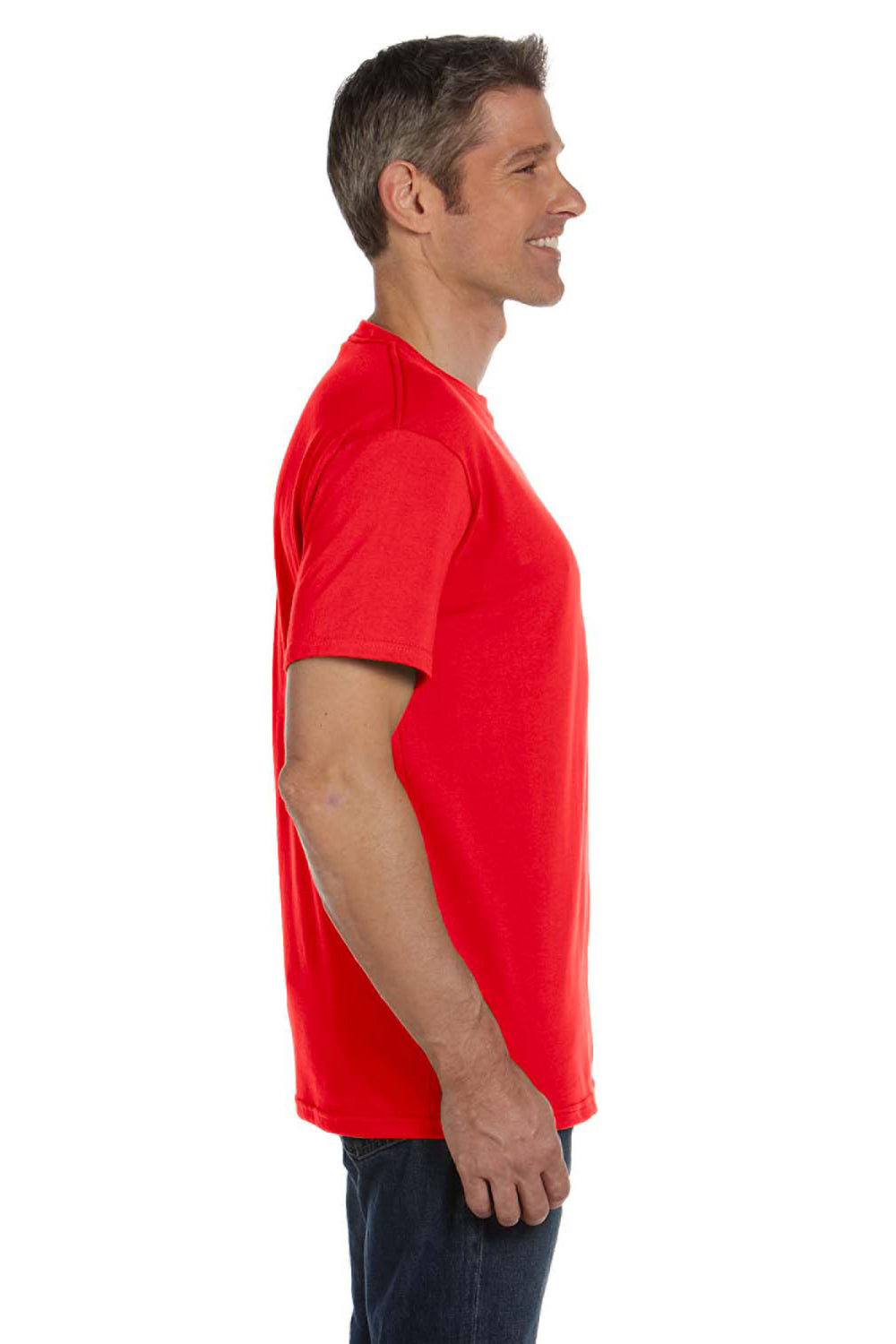 Econscious EC1000 Mens Short Sleeve Crewneck T-Shirt Red Side