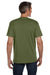 Econscious EC1000 Mens Short Sleeve Crewneck T-Shirt Olive Green Back