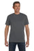 Econscious EC1000 Mens Short Sleeve Crewneck T-Shirt Charcoal Grey Front