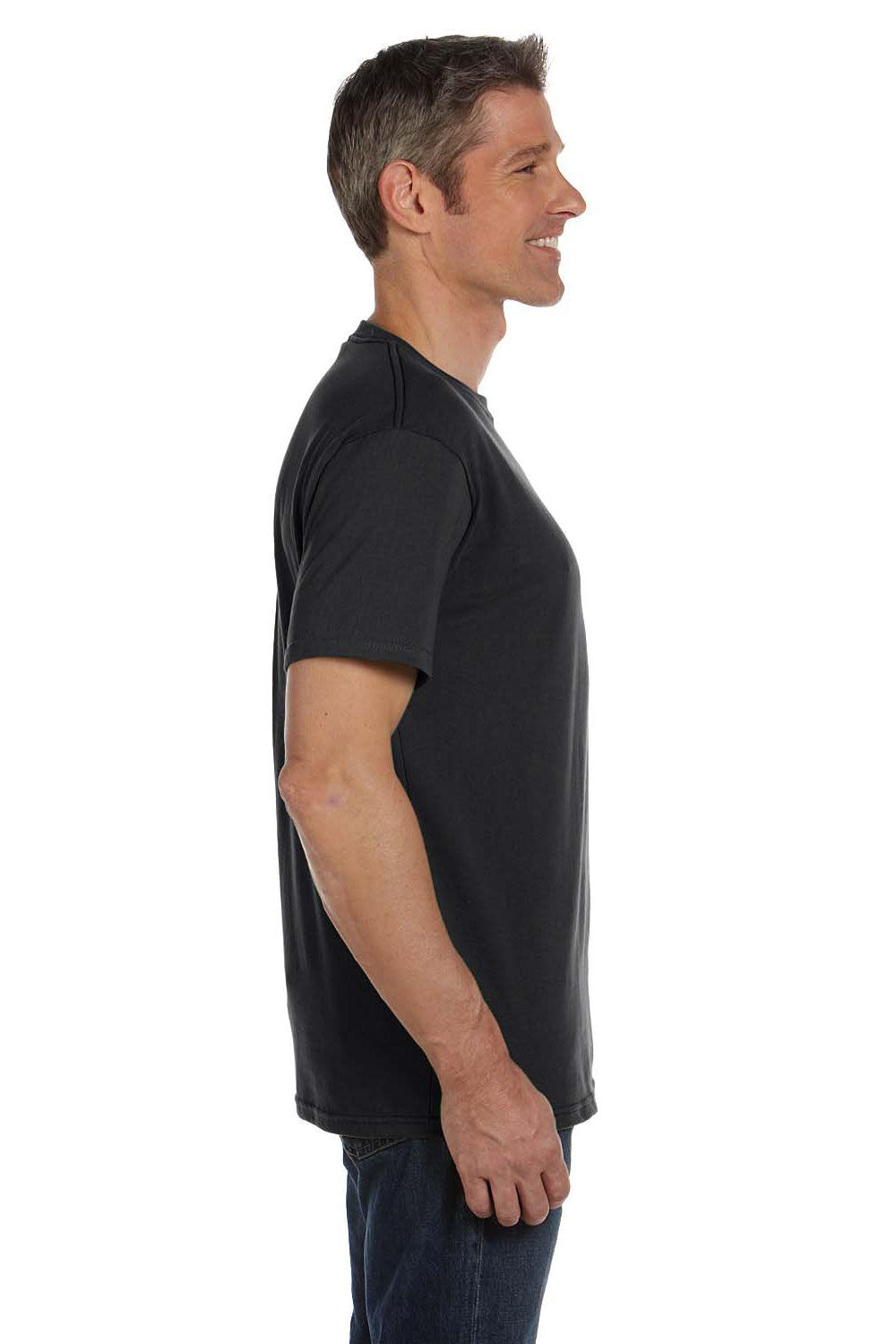 Econscious EC1000 Mens Short Sleeve Crewneck T-Shirt Charcoal Grey Side