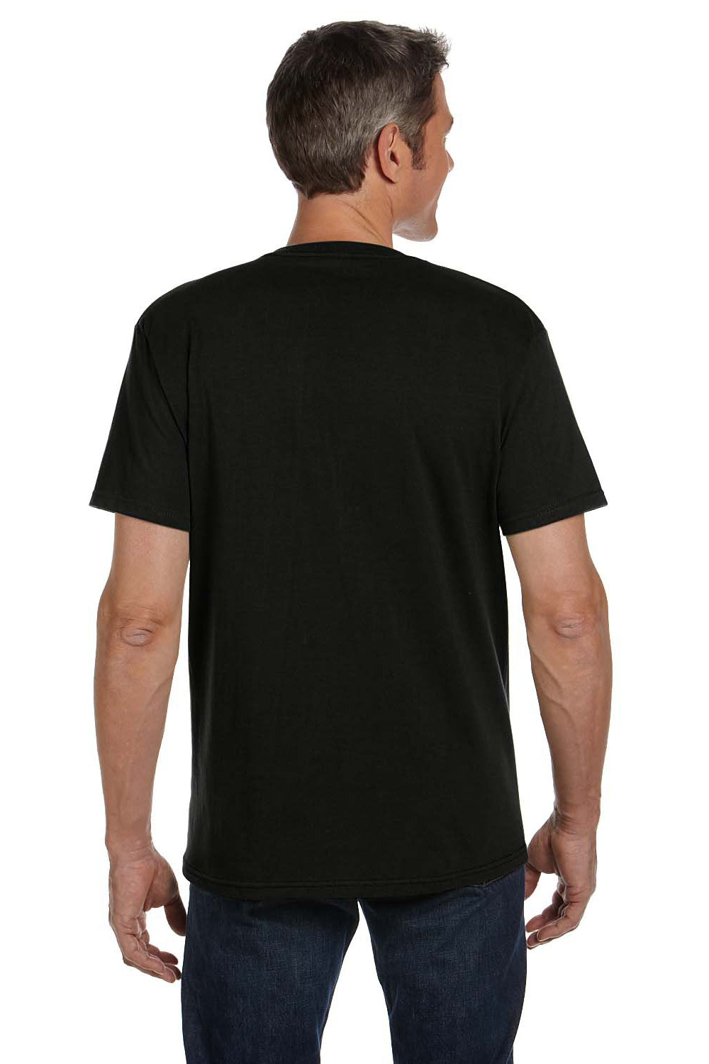 Econscious EC1000 Mens Short Sleeve Crewneck T-Shirt Black Back