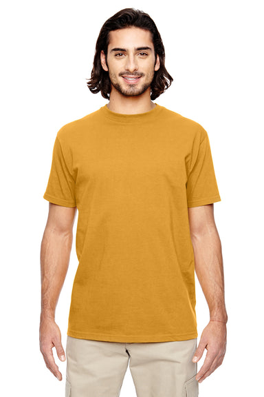 Econscious EC1000 Mens Short Sleeve Crewneck T-Shirt Beehive Yellow Front