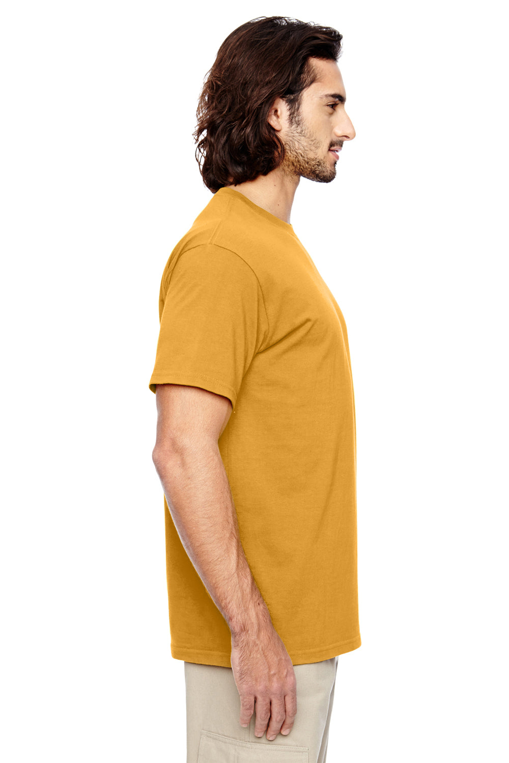 Econscious EC1000 Mens Short Sleeve Crewneck T-Shirt Beehive Yellow Side