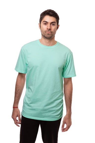 Econscious EC1000 Mens Short Sleeve Crewneck T-Shirt Sunwashed Mint Green Front