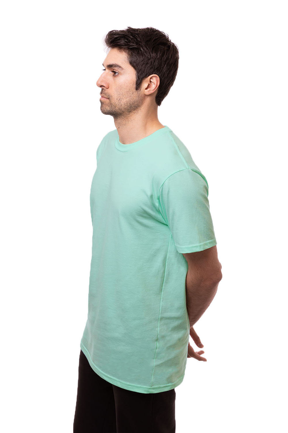 Econscious EC1000 Mens Short Sleeve Crewneck T-Shirt Sunwashed Mint Green SIde