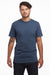 Econscious EC1007U Mens USA Made Short Sleeve Crewneck T-Shirt Pacific Blue Front