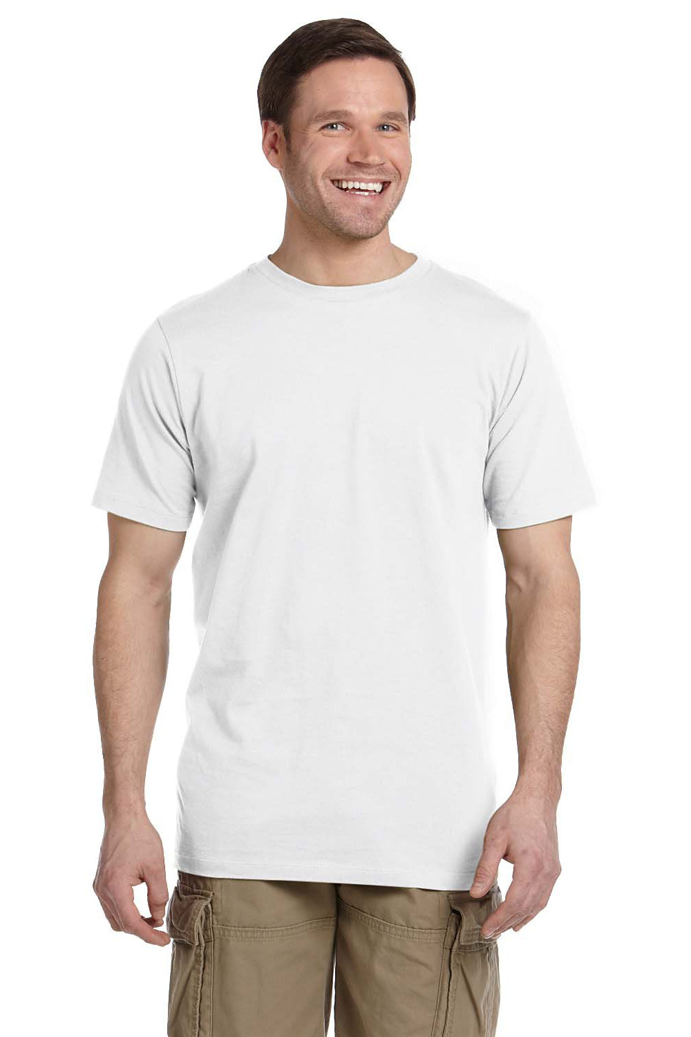 Econscious EC1075 Mens Short Sleeve Crewneck T-Shirt White Front