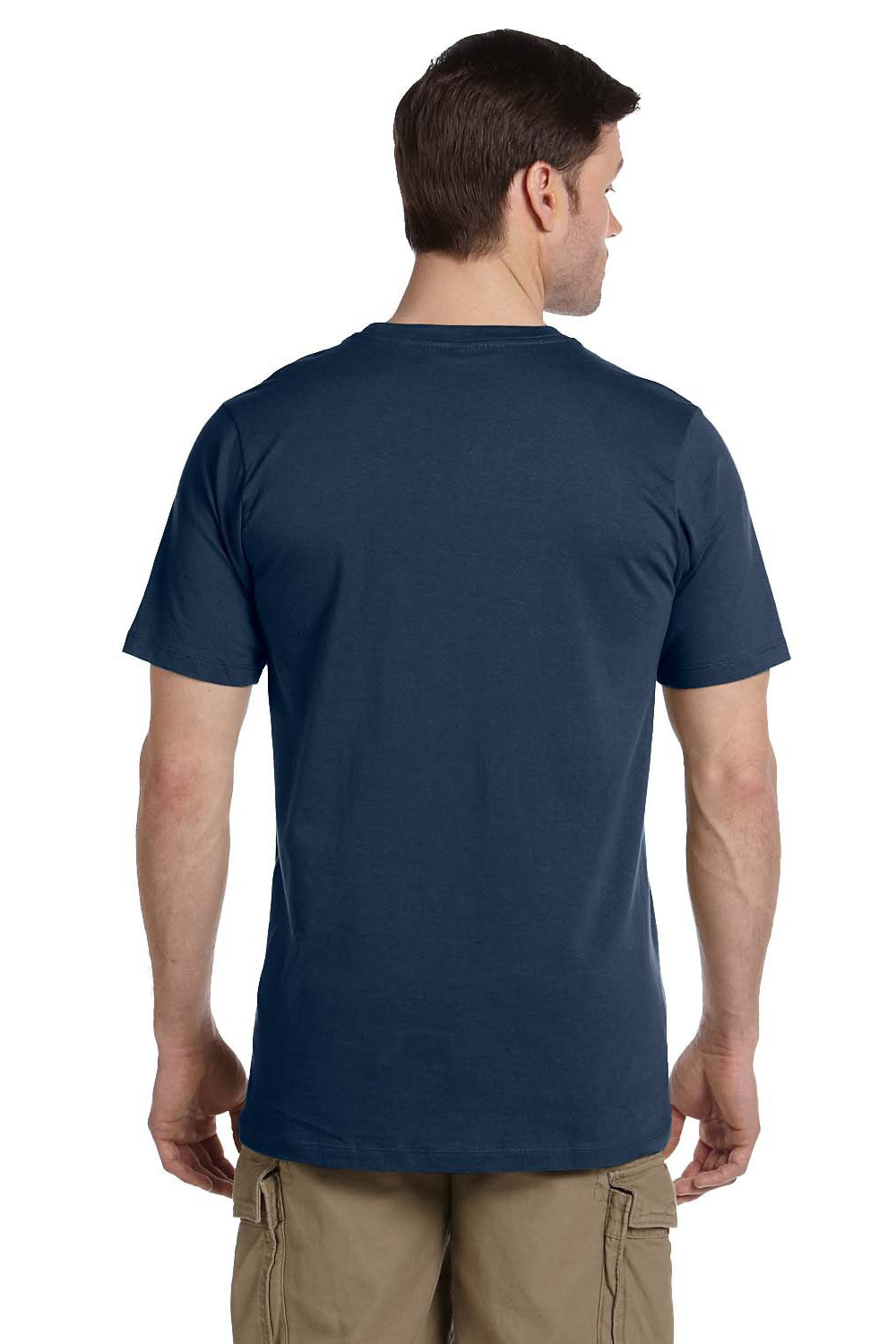 Econscious EC1075 Mens Short Sleeve Crewneck T-Shirt Navy Blue Back
